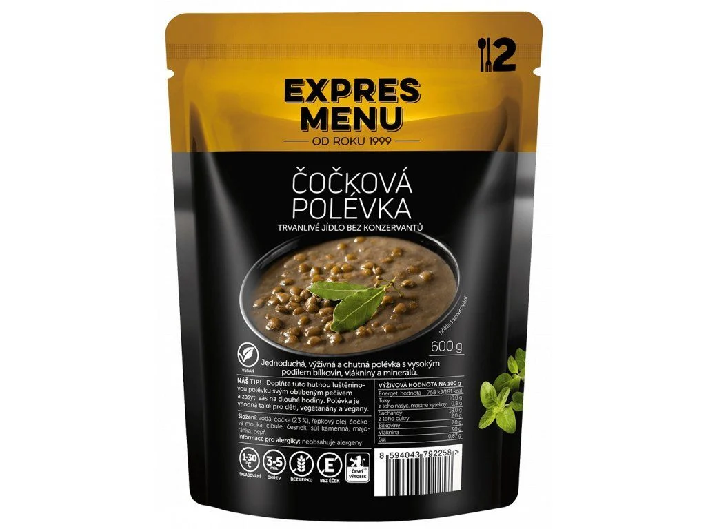 Čočková polévka 2 PORCE