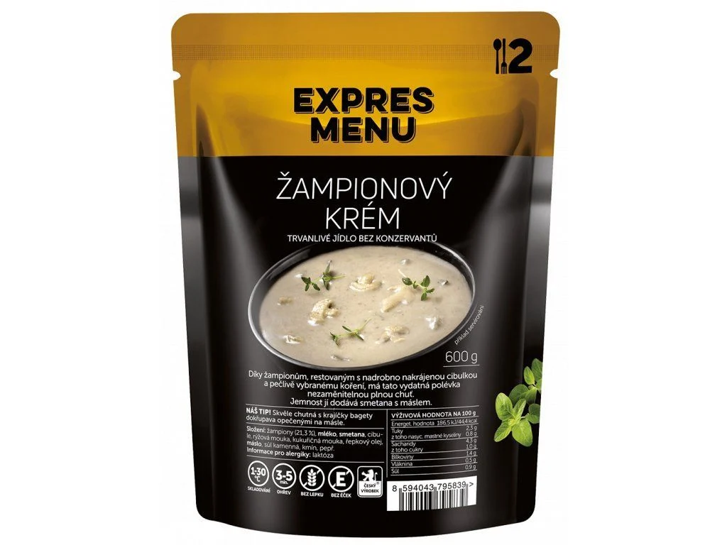 Žampionový krém 2 PORCE