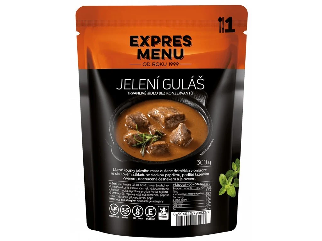 Jelení guláš 1 PORCE