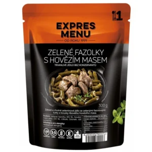 Zelené fazolky s hovězím masem 1 PORCE