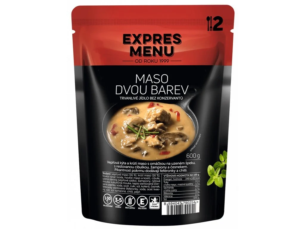 Maso dvou barev 2 porce