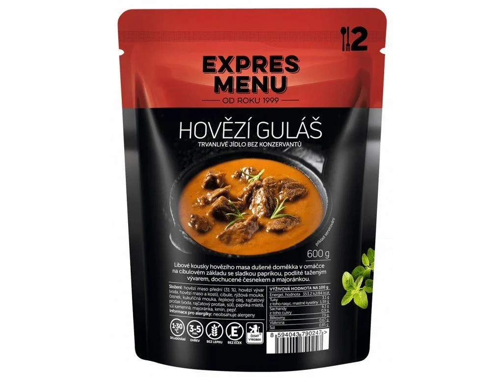 Hovězí guláš 2 porce