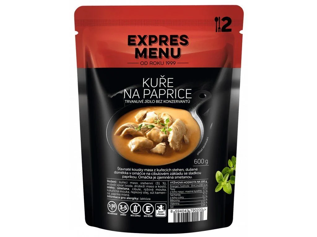 Kuře na paprice 2 PORCE